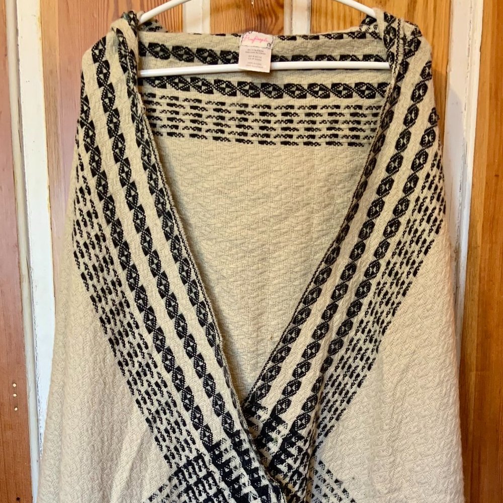 FREE PEOPLE Hooded Poncho Shawl